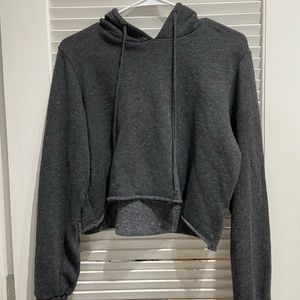 Brandy Melville Cropped Hooded Sweatshirt